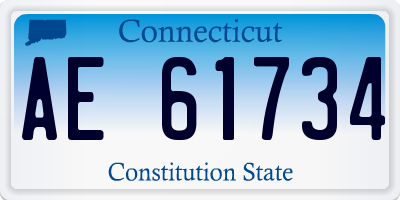 CT license plate AE61734