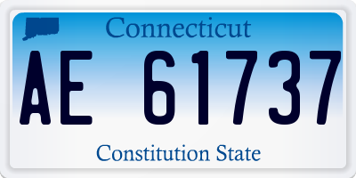 CT license plate AE61737