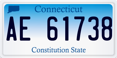 CT license plate AE61738