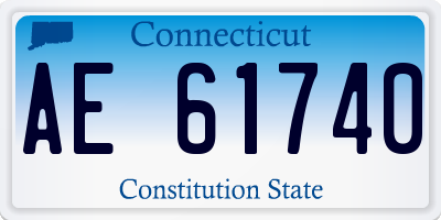 CT license plate AE61740