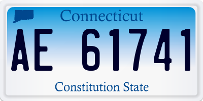 CT license plate AE61741