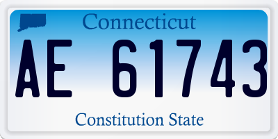 CT license plate AE61743