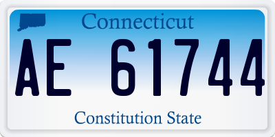 CT license plate AE61744