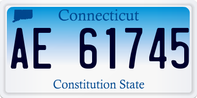 CT license plate AE61745