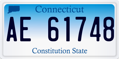 CT license plate AE61748