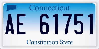 CT license plate AE61751