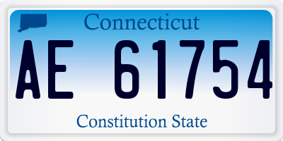 CT license plate AE61754