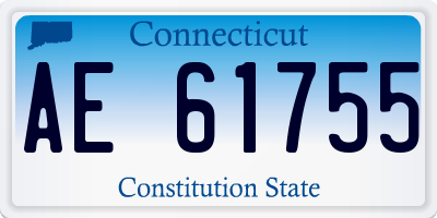 CT license plate AE61755