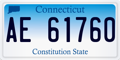 CT license plate AE61760