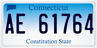 CT license plate AE61764