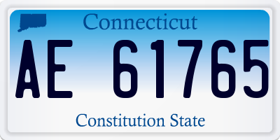 CT license plate AE61765