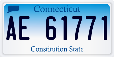 CT license plate AE61771