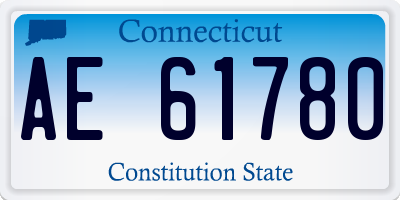 CT license plate AE61780