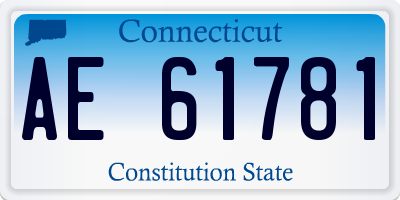 CT license plate AE61781