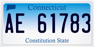 CT license plate AE61783