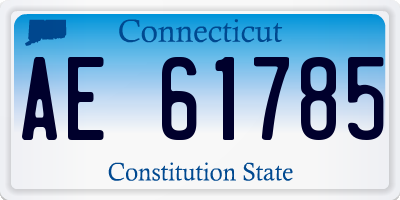 CT license plate AE61785