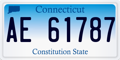 CT license plate AE61787