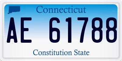 CT license plate AE61788