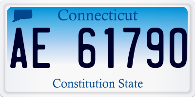 CT license plate AE61790