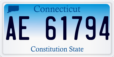 CT license plate AE61794