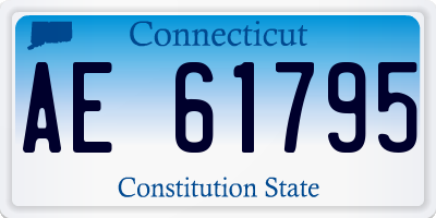 CT license plate AE61795