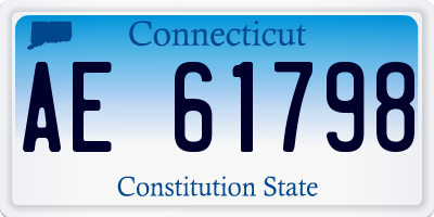 CT license plate AE61798