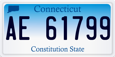 CT license plate AE61799