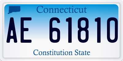 CT license plate AE61810