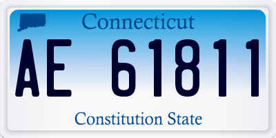 CT license plate AE61811