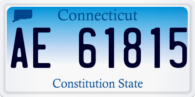 CT license plate AE61815
