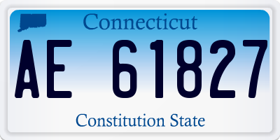 CT license plate AE61827