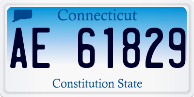 CT license plate AE61829