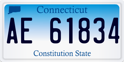 CT license plate AE61834