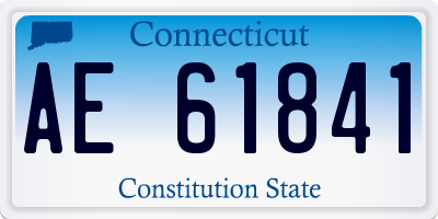 CT license plate AE61841