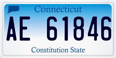 CT license plate AE61846