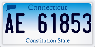 CT license plate AE61853