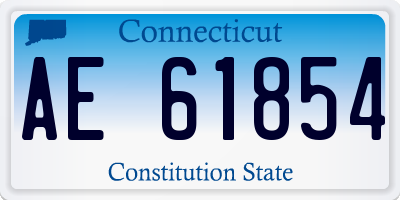 CT license plate AE61854