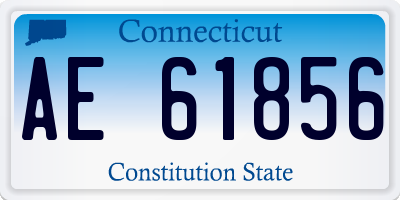 CT license plate AE61856