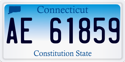 CT license plate AE61859