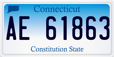 CT license plate AE61863