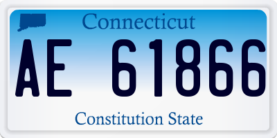 CT license plate AE61866