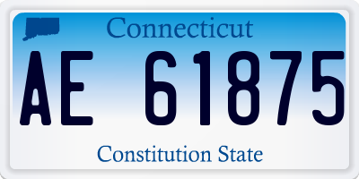 CT license plate AE61875