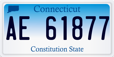 CT license plate AE61877