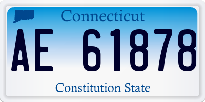 CT license plate AE61878