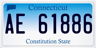 CT license plate AE61886