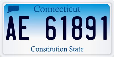 CT license plate AE61891