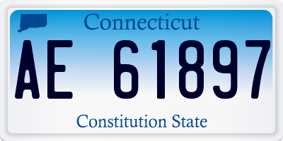 CT license plate AE61897