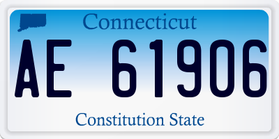 CT license plate AE61906