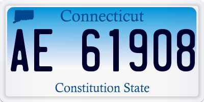CT license plate AE61908