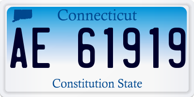 CT license plate AE61919